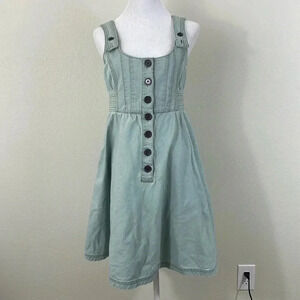 Radcliffe London sleeveless denim button dress size 6